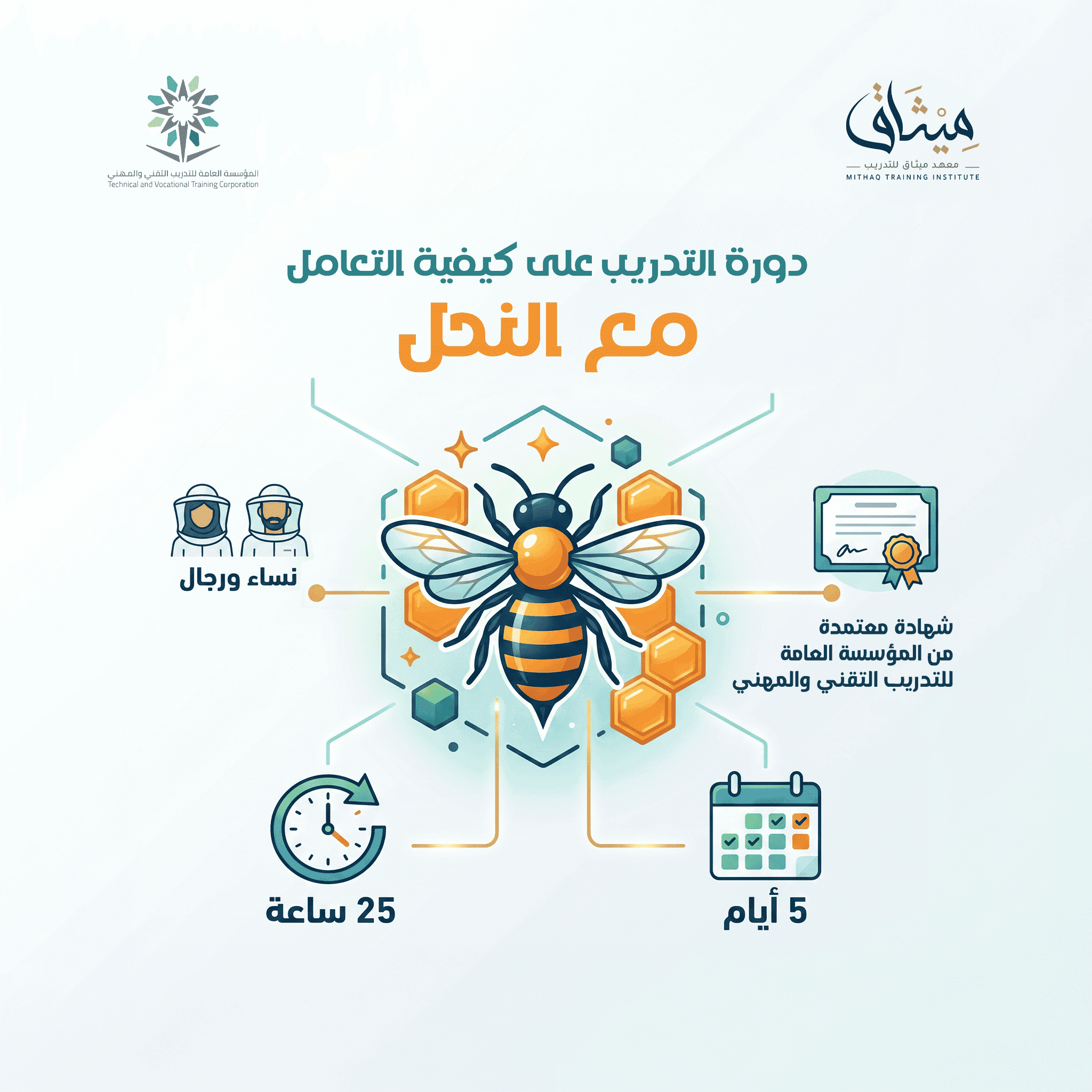 التدريب على كيفية التعامل مع النحل